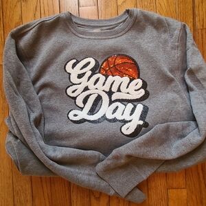 Grey Basketball Game Day Sweatshirt